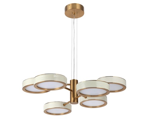 5450/99L L-VISION ODL_EX26 019 молочный/античная бронза/металл/керамика/акрил Люстра LED 99W 2000К/3000K/4000K RIVIERA