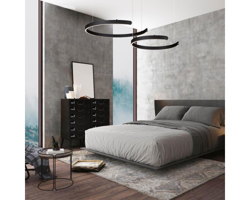 6534/57L LEDIO LN23 021 чёрный Светильник подвесной LED 57W 3000-6000K 2019 Лм 220V INDIE