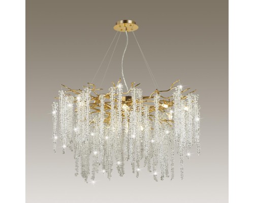 5005/14 HALL ODL23 487 золотой/прозрачный металл/хрусталь Люстра G9 14*40W BANCHE