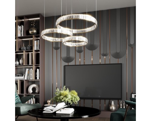 5015/36L L-VISION ODL23 425 золотой/прозрачный металл/хрусталь Люстра LED 36W 4000K 4280Лм VEKIA