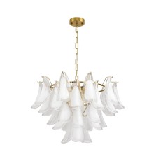 8385/9 NEOCLASSI LN26 141 золото/белый, металл/стекло Люстра E14 9*40W 220V PLUME