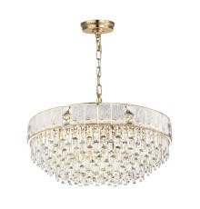 5070/21 HALL (В 2-Х КОРОБКАХ) ODL24 499 золото/прозрачный/матовый/металл/хрусталь/стекло Люстра E14 21*40W FIESTA