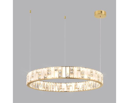 5072/100L HALL ODL24 495 золото/прозрачный/белый/металл/хрусталь/алебастр Люстра LED 100W 3700K CROSSA