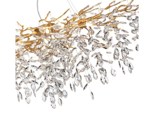 4969/14 HALL ODL24 521 античн.бронза/алюмин./хрусталь Люстра G9 14*40W DELICA