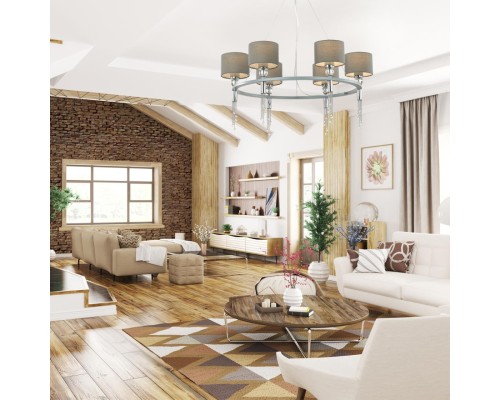 Люстра Lumion 4515/6 хром, серый E27 6*60W 220V SANTIAGO