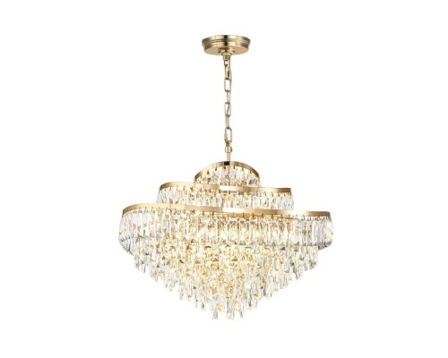 5073/14 HALL (В 2-Х КОРОБКАХ) ODL24 505 золото/прозрачный/металл/хрусталь Люстра E14 14*40W WAYTA