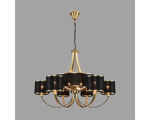 8406/9 MODERNI LN26 000 античная бронза/черный металл/текстиль Люстра E14 6*40W + G9 3*20W 220V DEMETRA