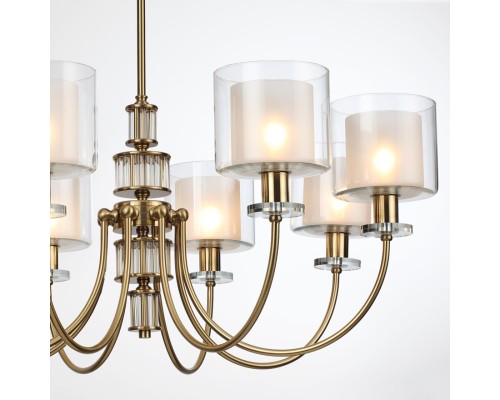 5088/8 CLASSIC ODL25 635 античная бронза/стекло Люстра E14 8*40W SAGA