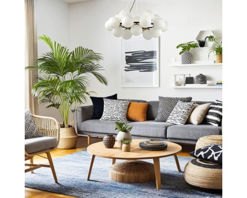 6508/20 MODERNI LN23 121 чёрный, белый, бронза Люстра E14 20*40W 220V MELONA