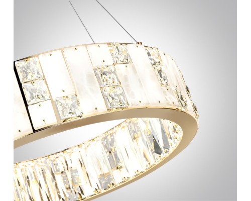 5072/60L HALL ODL24 495 золото/прозрачный/белый/металл/хрусталь/алебастр Люстра LED 60W 3700K CROSSA