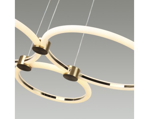 5297/80L LEDIO LN23 029 золотой Светильник подвесной LED 80W 3000-6000К 6232Лм 220V NOVA