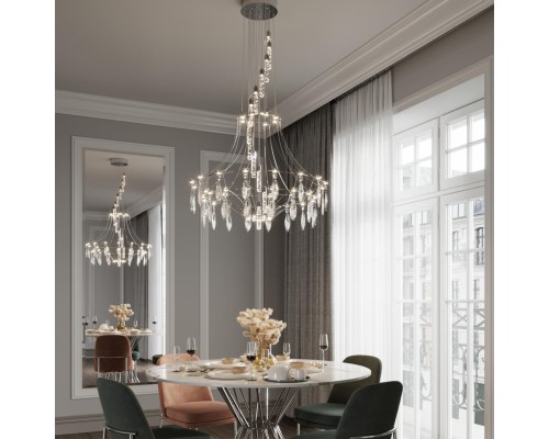 6699/51L CLASSIC ODL_EX25 Люстра хром/металл/хрусталь IP20 LED 51W 4000K FLAMENCO