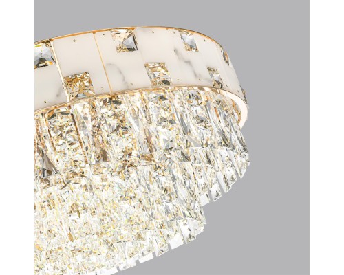 5076/12 HALL (В 2-Х КОРОБКАХ) ODL24 497 золото/прозрачный/белый/металл/хрусталь/алебастр Люстра E14 12*40W CHESSI