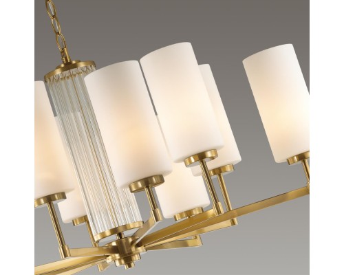 4990/10 HALL ODL23 000 матов. золотой/белый/стекло Люстра E27 10*40W KASALI