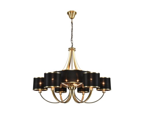 8406/9 MODERNI LN26 000 античная бронза/черный металл/текстиль Люстра E14 6*40W + G9 3*20W 220V DEMETRA