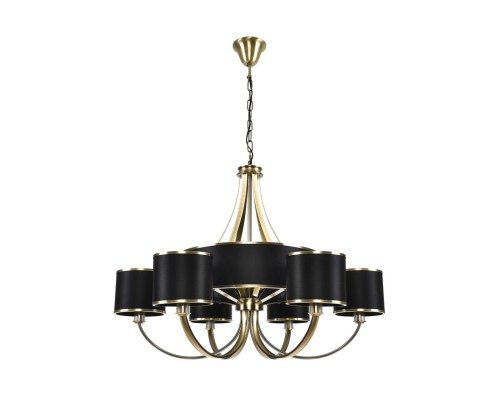 8406/9 MODERNI LN26 000 античная бронза/черный металл/текстиль Люстра E14 6*40W + G9 3*20W 220V DEMETRA