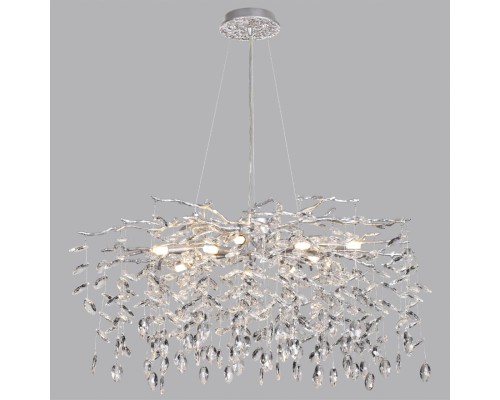 4970/10 HALL ODL24 523 матов.серебристый/алюмин./хрусталь Люстра G9 10*40W DELICA