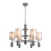 8338/6 MODERNI хром/серый, металл/стекло/текстиль Люстра E14 6*40W 220V ILMIRA