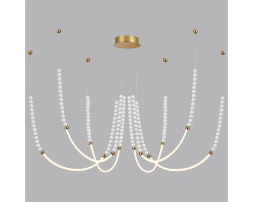 6639/70L HIGHTECH ODL24 161 металл/античная бронза/разноветн. бусы из акрила/акрил Люстра IP20 LED 70W 3500K 220V MONELLA