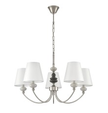 8283/5 CLASSI никель/белый, металл/керамика/текстиль Люстра Е14 5*40W 220V KENTUKI