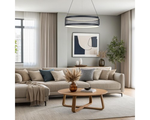 8103/38L LEDIO LN25 черный/черный металл/металл Люстра подвесная LED 38W 3000-6000К 220V FELISITI