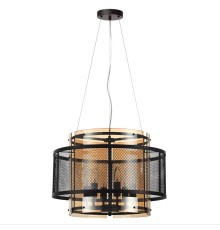 8007/6 MODERNI LN24 черный/черный, золотой металл/металл, стекло Люстра подвесная Е14 6*40W 220V Zarina