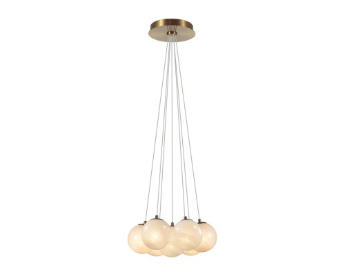 7109/7 MIDCENT ODL26 517 светильник металл/стекло/бронза/белый IP20 E14 7*5W 220-240V MAGIA