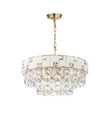 5076/11 HALL (В 2-Х КОРОБКАХ) ODL24 497 золото/прозрачный/белый/металл/хрусталь/алебастр Люстра E14 11*40W CHESSI