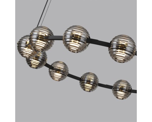 5041/120L L-VISION ODL24 427 черн./золото/дымчатый/металл/стеко Люстра LED 120W 4000К 9364Лм TRONI