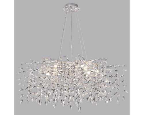 4970/12 HALL ODL24 523 матов.серебристый/алюмин./хрусталь Люстра G9 12*40W DELICA