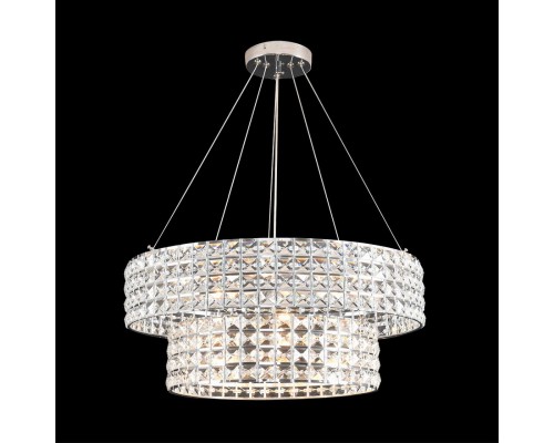 8378/5 NEOCLASSI LN хром/прозрачный, металл/хрусталь Люстра подвесная E27 5*60W 220V NARINA