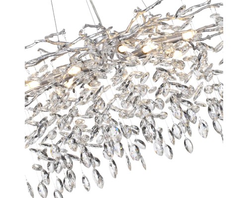 4970/10 HALL ODL24 523 матов.серебристый/алюмин./хрусталь Люстра G9 10*40W DELICA
