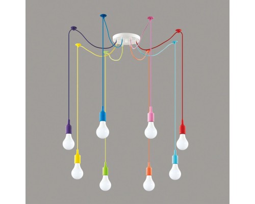 Светильник подвесной "паук" Lumion 3719/8 Lotte разноцветный E27 8*60 Вт