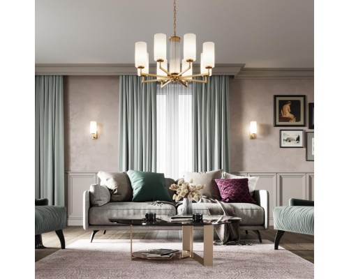 4990/6 HALL ODL23 000 матов. золотой/белый/стекло Люстра E27 6*40W KASALI