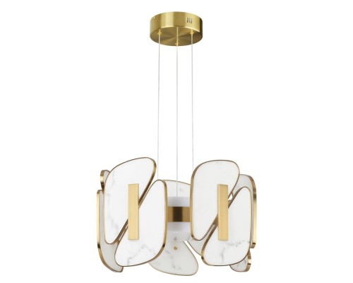 6638/45L L-VISION ODL_EX24 13 металл/золотой/искусственный мрамор/акрил Подвесной светильник IP20 LED 45W 3000K 220V CHIARA