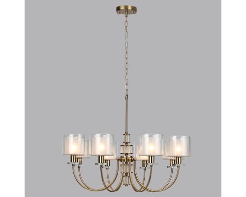 5088/8 CLASSIC ODL25 635 античная бронза/стекло Люстра E14 8*40W SAGA