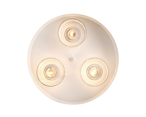 6599/3CY MODERNI LN25 156 белый/белый, бежевый металл, эко кожа/металл, стекло Подвесной светильник Е27 3*60W 220V BASALTO