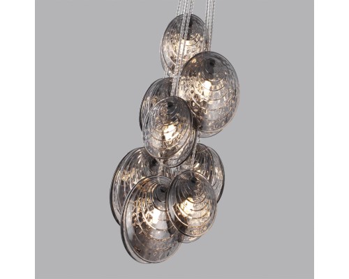 5038/8 MODERN ODL24 295 черный/дымчатый/металл/стекло Люстра G9 8*40W MUSSELS