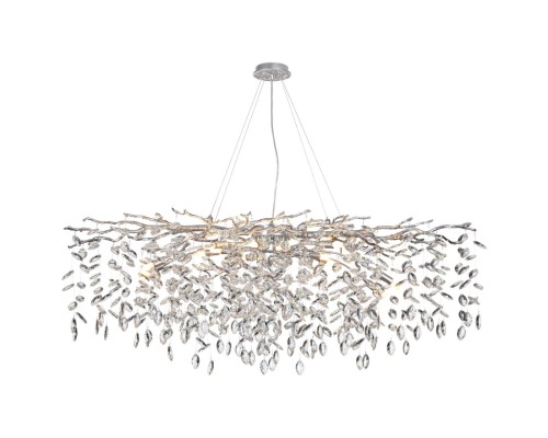 4970/14 HALL ODL24 523 матов.серебристый/алюмин./хрусталь Люстра G9 14*40W DELICA
