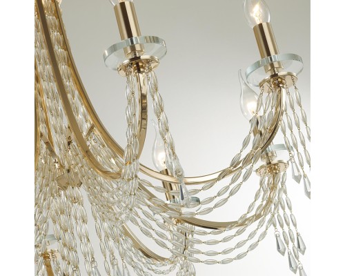 5063/8 CLASSIC ODL24 537 золото/прозрачный/металл/хрусталь Люстра E14 8*40W CAPEL