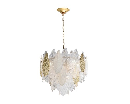 5052/8 HALL ODL24 507 золото/белый/прозрачный/металл/стекло/фарфор/металл Люстра E14 8*40W LACE