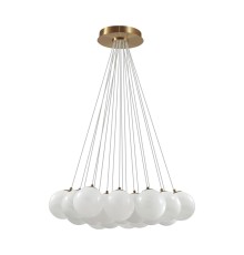 7109/19 MIDCENT ODL26 517 светильник металл/стекло/бронза/белый E14 19*5W 220-240V MAGIA