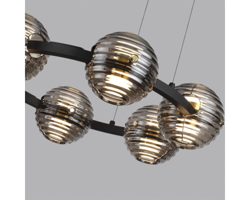 5041/60L L-VISION ODL24 000 черн./золото/дымчатый/металл/стеко Люстра LED 60W 4000К 1526Лм TRONI