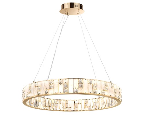 5072/100L HALL ODL24 495 золото/прозрачный/белый/металл/хрусталь/алебастр Люстра LED 100W 3700K CROSSA