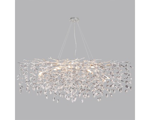 4970/14 HALL ODL24 523 матов.серебристый/алюмин./хрусталь Люстра G9 14*40W DELICA