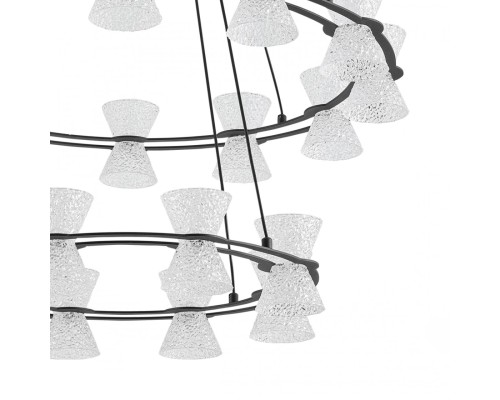 8341/70L LEDIO LN черный/прозрачный металл/акрил Люстра подвесная LED 70W 3000K 220V VINORA