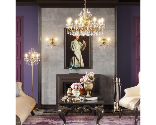 4977/10 HALL ODL23 000 золотой/хрусталь Люстра E14 10*40W VERSIA