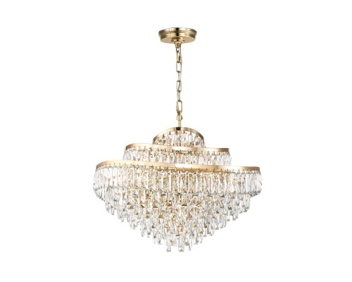 5073/14 HALL (В 2-Х КОРОБКАХ) ODL24 505 золото/прозрачный/металл/хрусталь Люстра E14 14*40W WAYTA