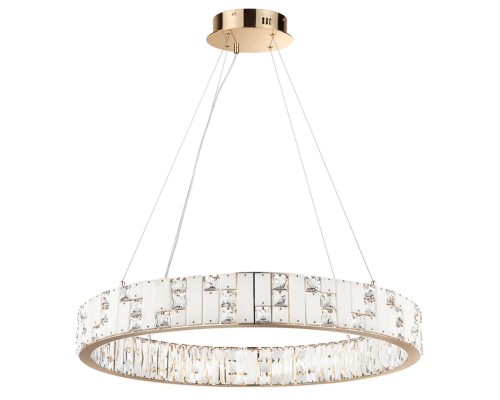 5072/100L HALL ODL24 495 золото/прозрачный/белый/металл/хрусталь/алебастр Люстра LED 100W 3700K CROSSA