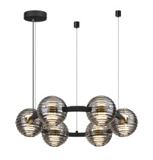 5041/60L L-VISION ODL24 000 черн./золото/дымчатый/металл/стеко Люстра LED 60W 4000К 1526Лм TRONI